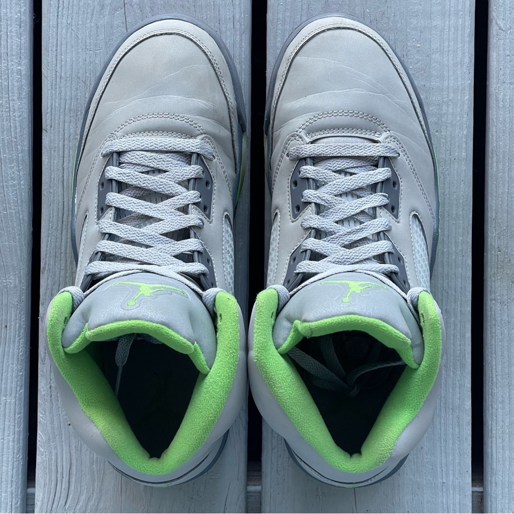 Air Jordan 5 Retro Green Bean 2022 Men’s Athletic Sneakers Size 10 DM9014-003 - Picture 9 of 11